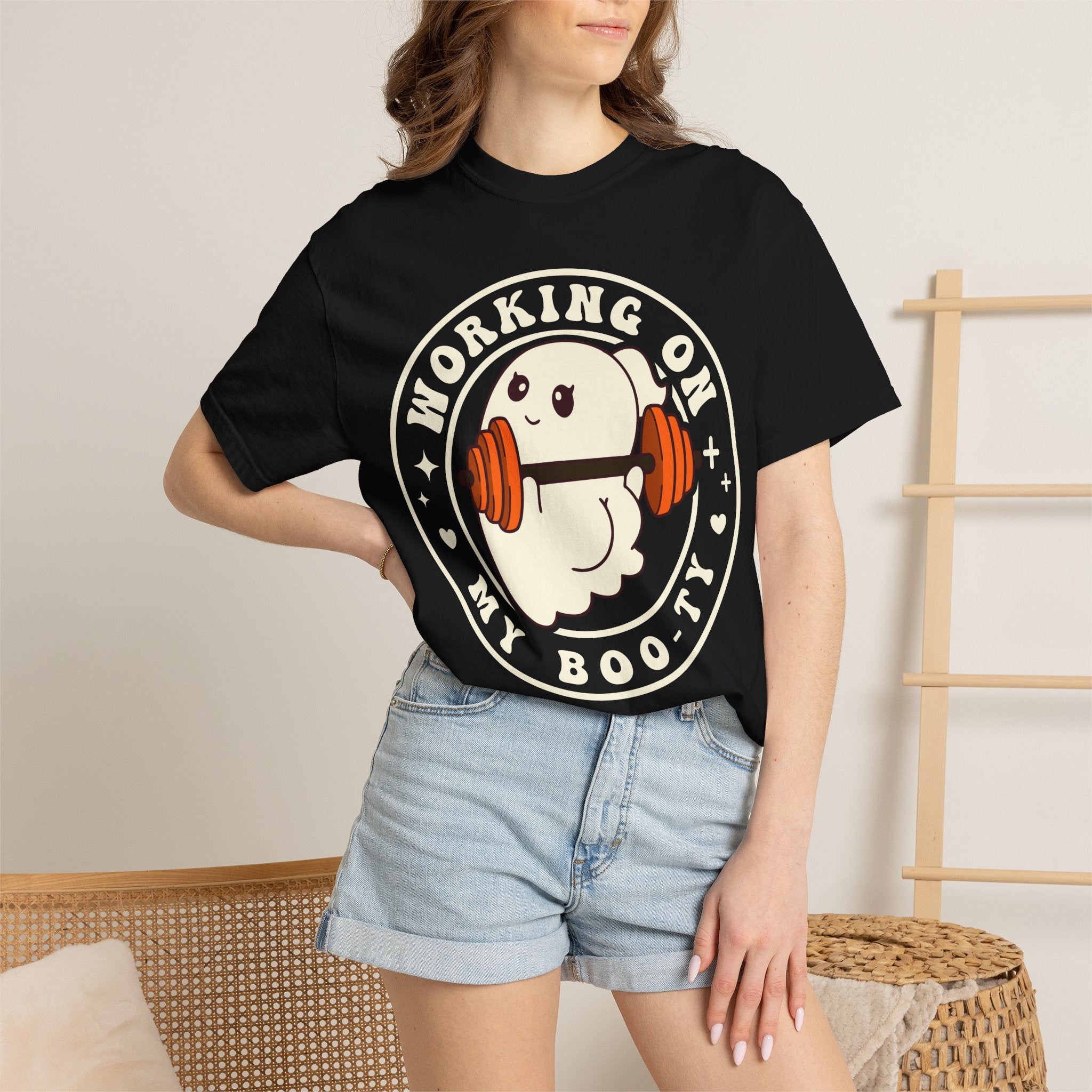 Ghost Lifter T-Shirt — Cute Ghost Weightlifting Gym Tee