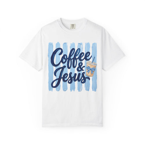 Coffee & Jesus T-shirt | Iced Coffee Graphic Tee, Christian Faith Shirt