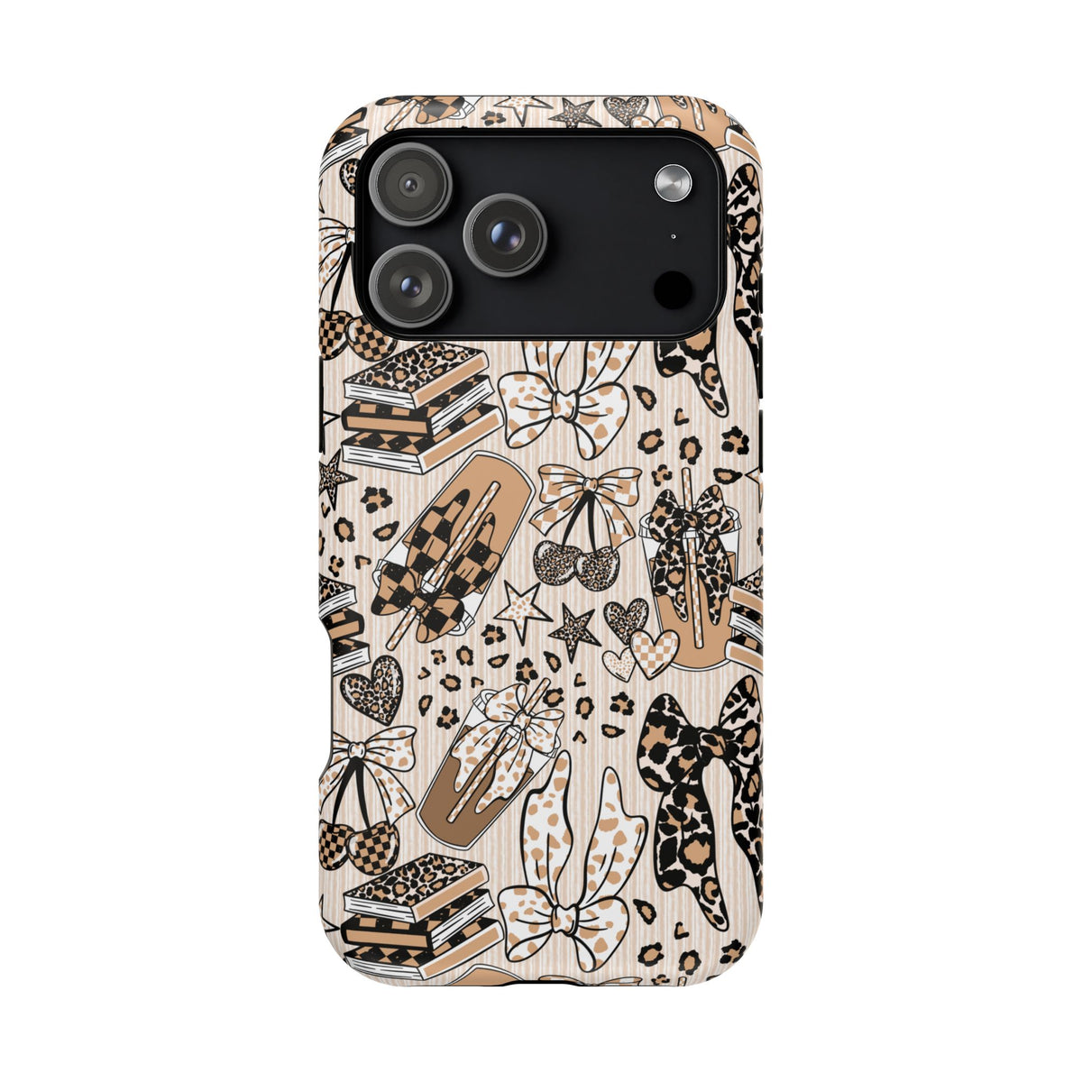 Cheetah bows iced coffee love Magnetic Impact-Resistant Cases