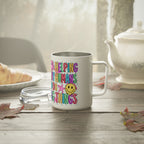 Insulated Coffee Mug - 'Helping Tiny Humans Do Big Things' Colorful Smiley Travel Tumbler (10oz)