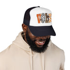 VOLS Foam Trucker Hat — Checker, Leopard & Retro Orange Design