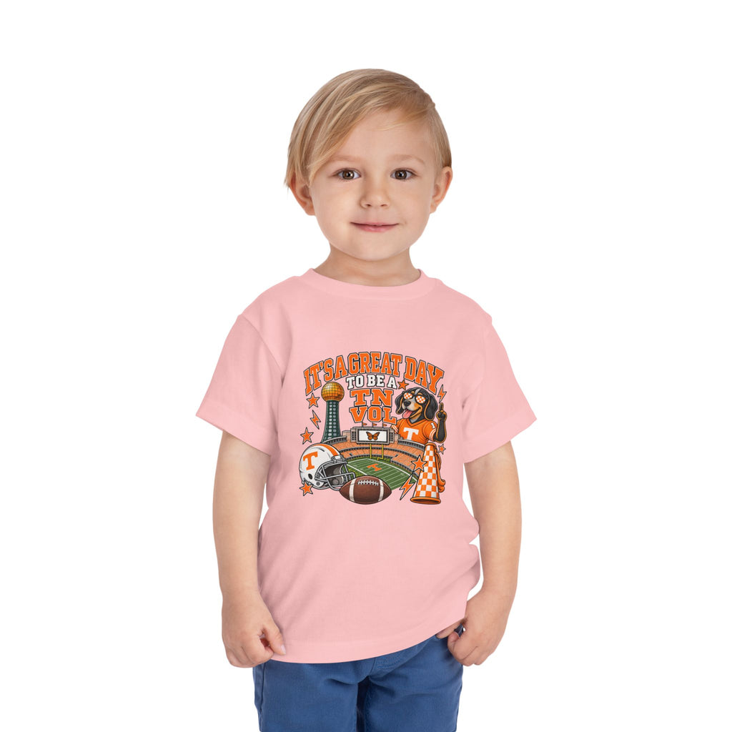 Toddler Football Fan T-Shirt – 'It's a Great Day to Be a Vol' Tennessee Game Day Tee