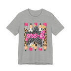Pre-K Star Pencil T-Shirt — Cute Leopard School Teacher Tee