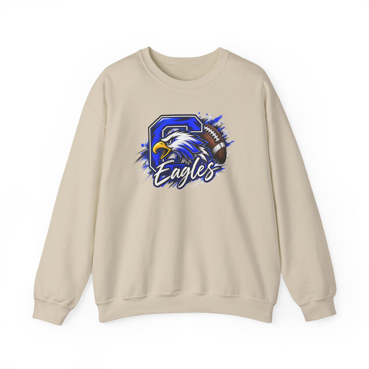 Eagles Football Crewneck Sweatshirt — Vintage Mascot Graphic