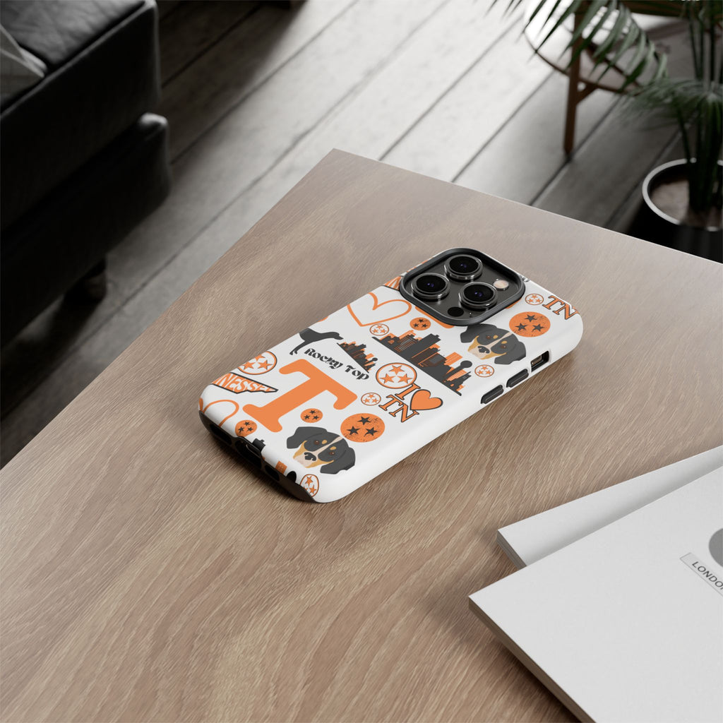Tennessee Vols pattern Phone Case | Nashville skyline, Volunteers , orange and white
