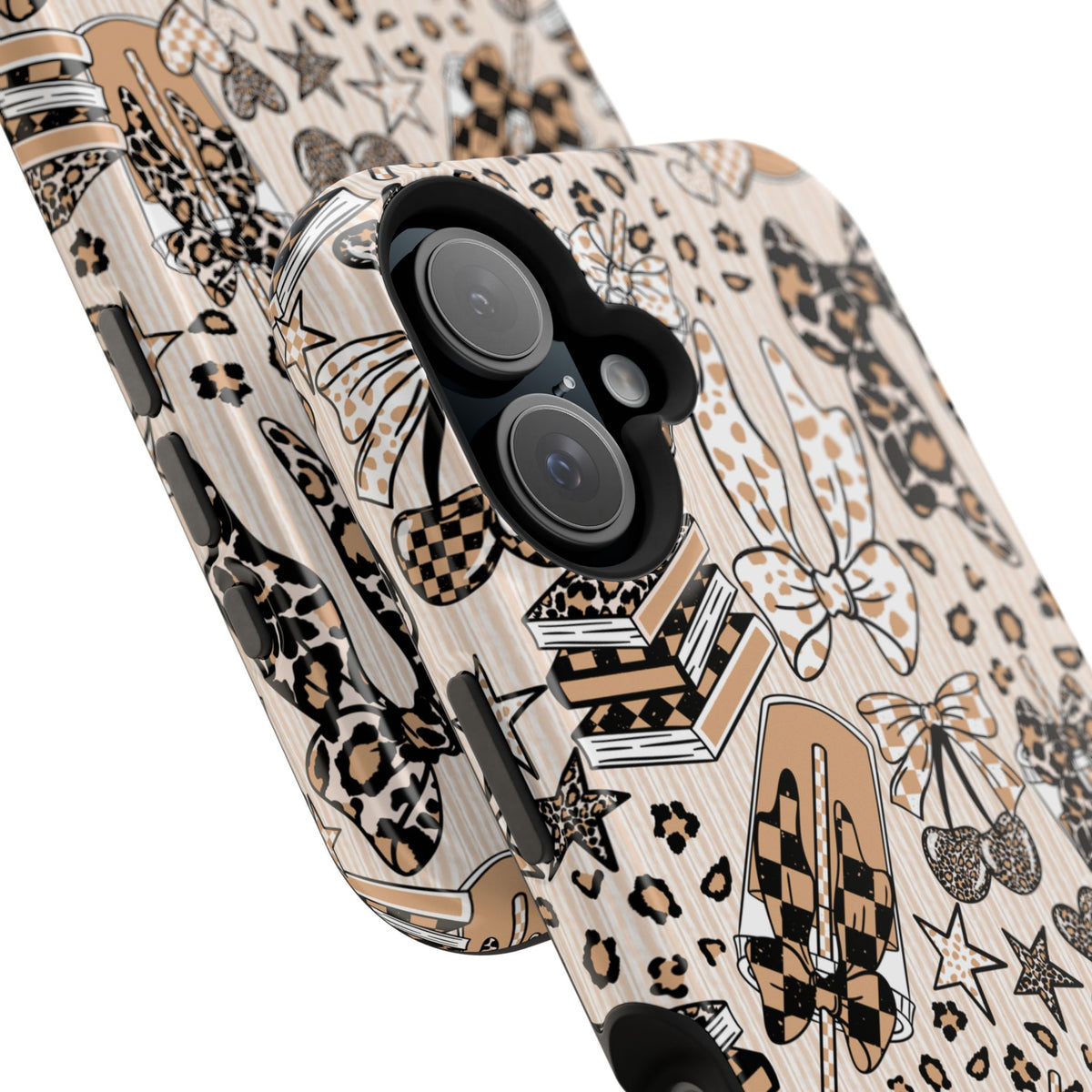 Cheetah bows iced coffee love Magnetic Impact-Resistant Cases