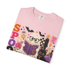 Spooky Book Club T-shirt | Halloween Reading Cat Owl Pumpkin