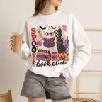 Spooky Book Club Sweatshirt | Halloween Ghost Reading Graphic | Cozy Fall Book Lover Crewneck