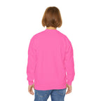 Youth Crewneck Sweatshirt - Retro Glam Lightning Bolt Graphic with 'Queen' Pop Art