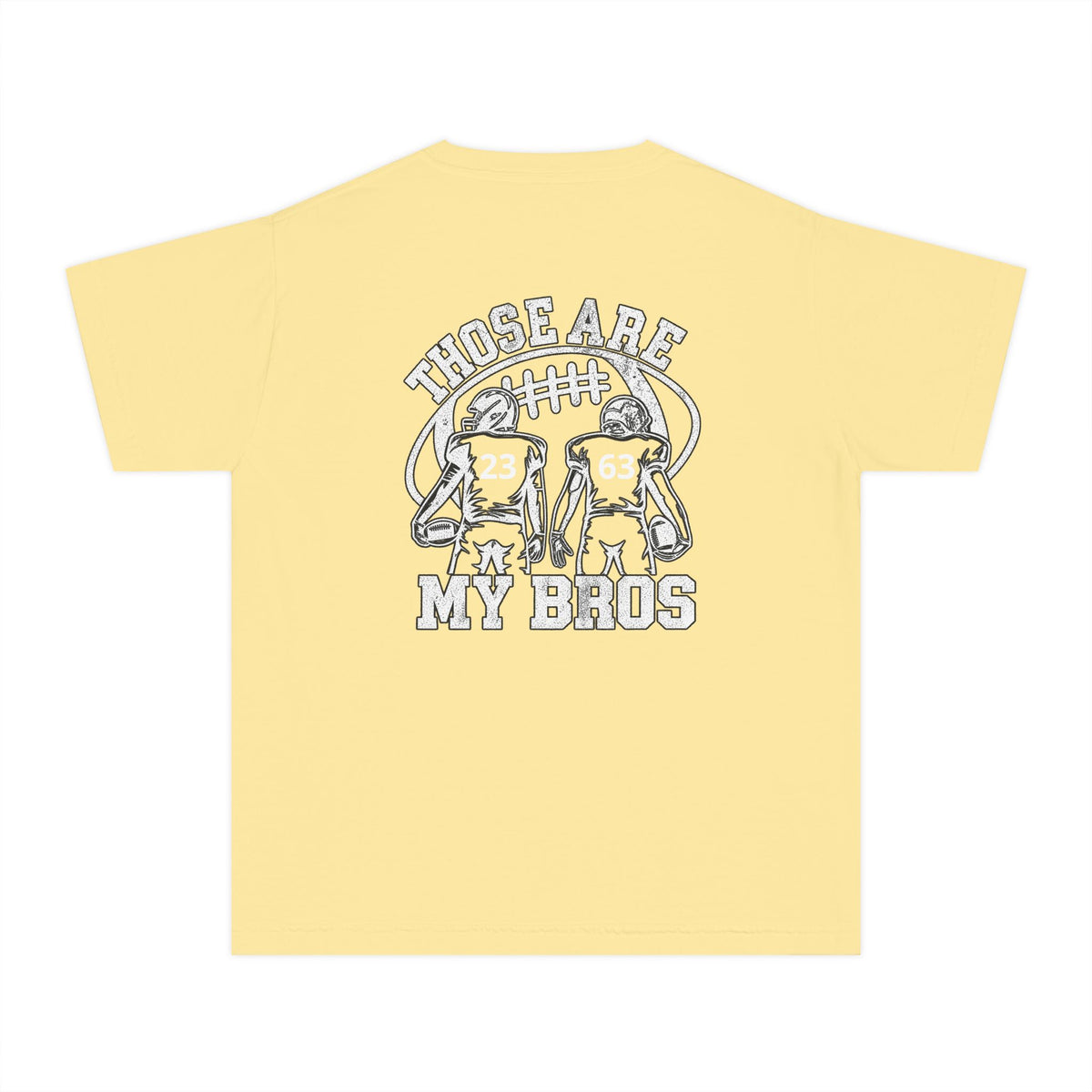 Youth Tee — "Those Are My Bros" Football Players Graphic