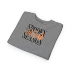 Toddler Sweatshirt — "Spooky Season" Ghosts Leopard & Plaid Fall Halloween Pullover