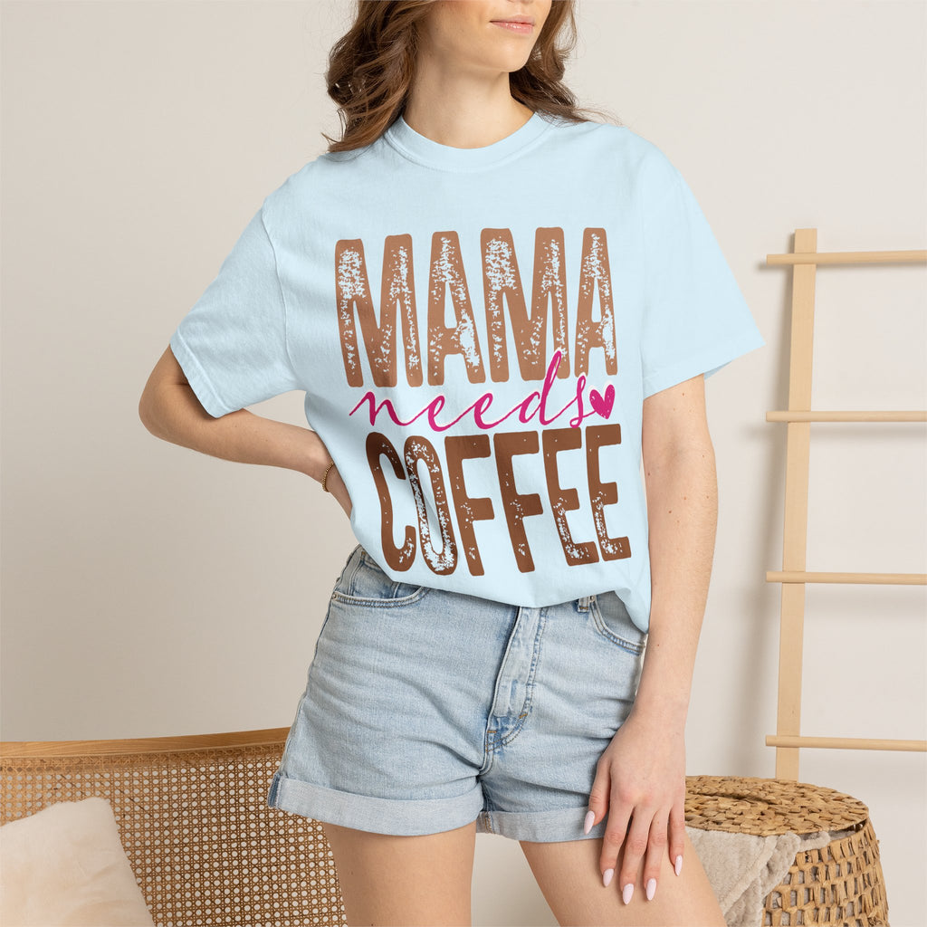 Mama Needs Coffee T-shirt | Mom Coffee Shirt, Retro Distressed Typography