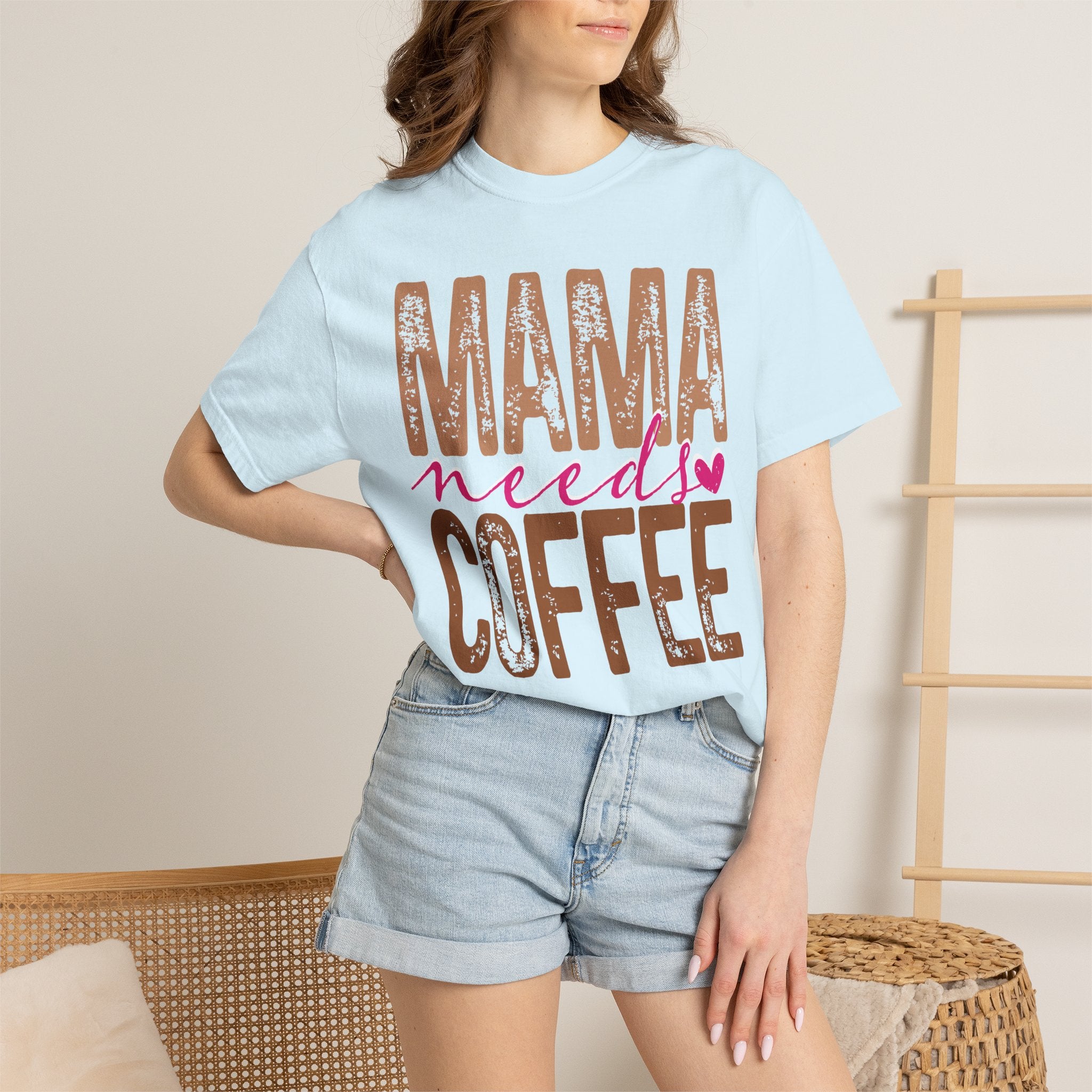 Mama Needs Coffee T-shirt | Mom Coffee Shirt, Retro Distressed Typography