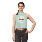 Crop Top — "Working On My Booty" Cute Ghost Weightlifting Fitness Tank
