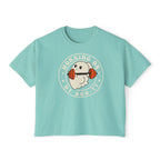 Women's Boxy Tee — Cute 'Working on My Boo-ty Ghost Weightlifting Fitness Shirt
