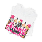 Fourth Grade Pencil Tee — Leopard & Glitter Back-to-School Shirt
