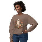 Ghost in wildflowers Comfort Colors Unisex Lightweight Crewneck Sweatshirt
