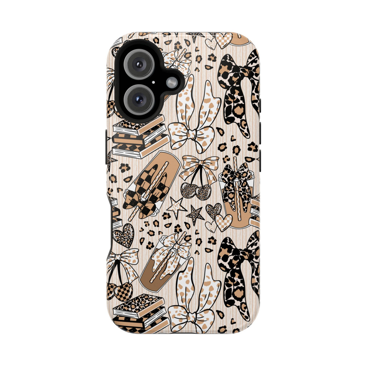 Cheetah bows iced coffee love Magnetic Impact-Resistant Cases