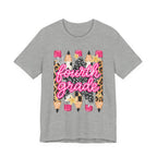 Fourth Grade Pencil Tee — Leopard & Glitter Back-to-School Shirt