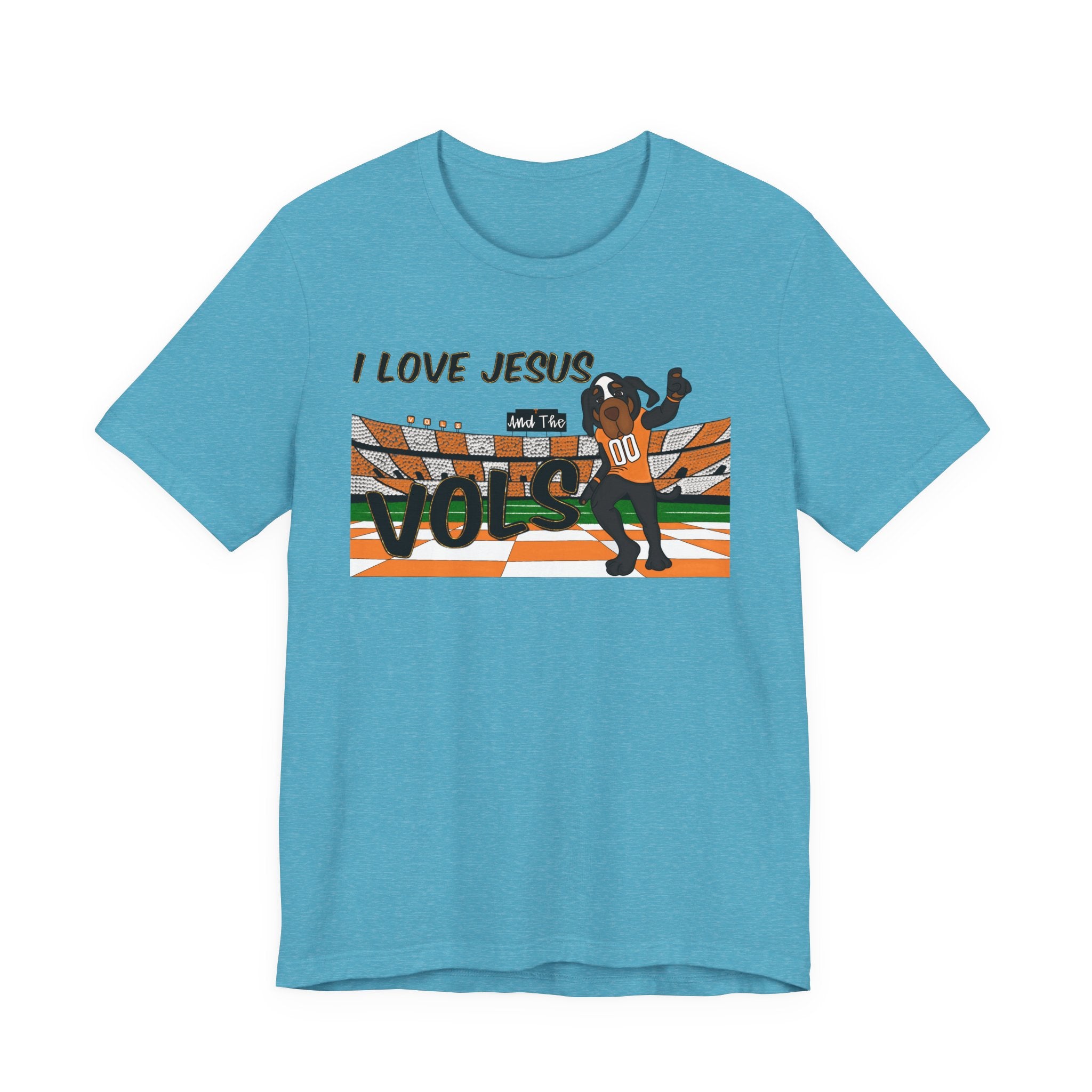 I Love Jesus Vols T-Shirt | Football  TN Stadium Graphic Tee, Orange and White Tennessee Vols
