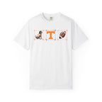 Tennessee Volunteers Dog, 'T', and Football Graphic T-Shirt