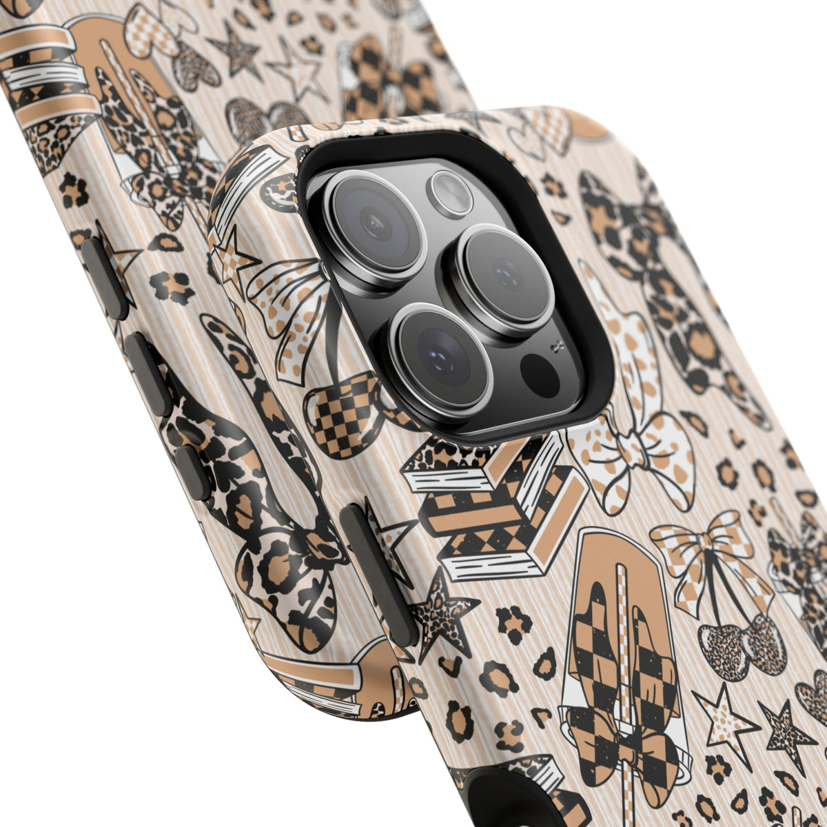 Cheetah bows iced coffee love Magnetic Impact-Resistant Cases