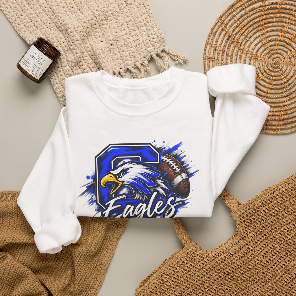 Eagles Football Crewneck Sweatshirt — Vintage Mascot Graphic
