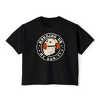 Women's Boxy Tee — Cute 'Working on My Boo-ty Ghost Weightlifting Fitness Shirt
