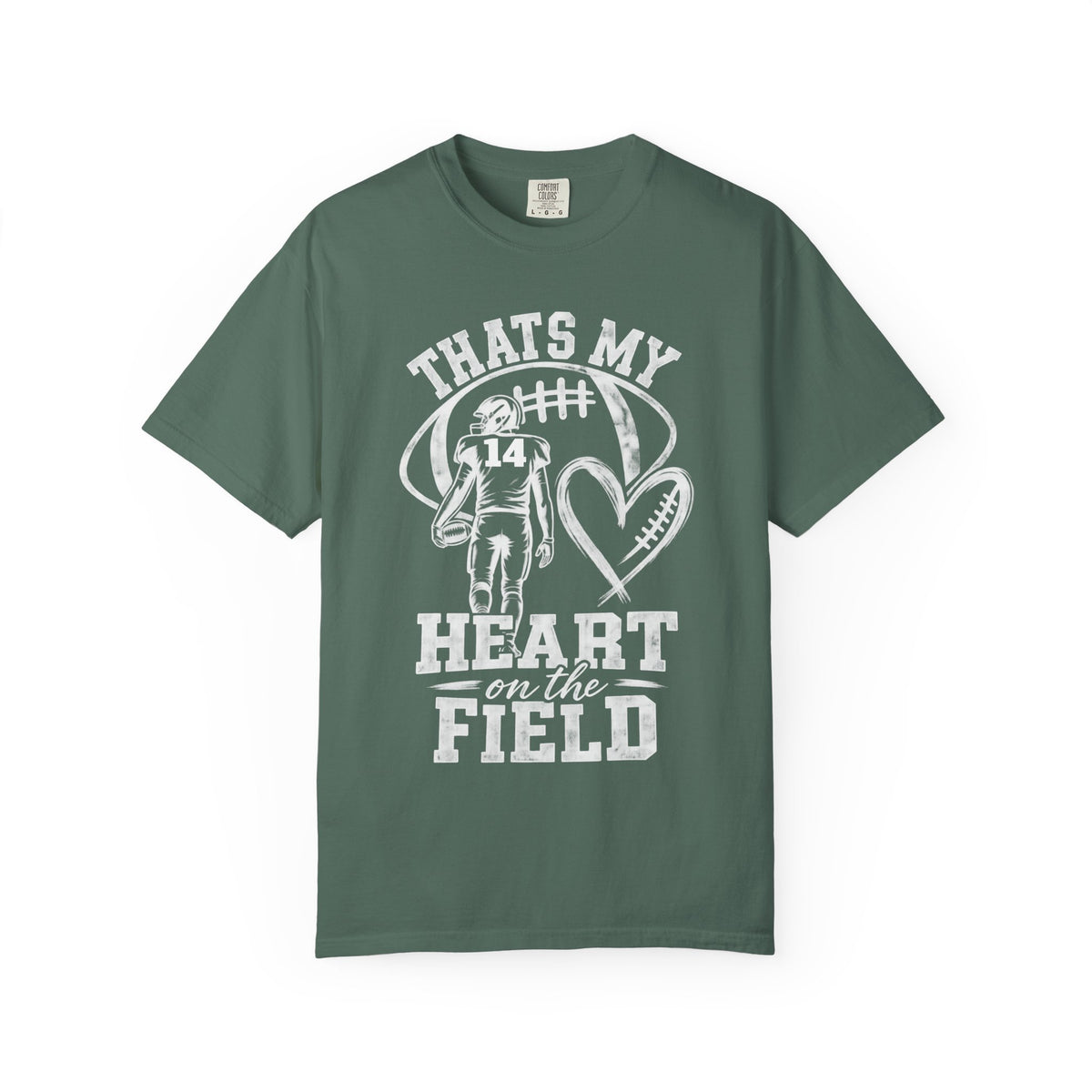 Football Mom/Dad T-Shirt - "That's My Heart on the Field" Youth Player Support Tee