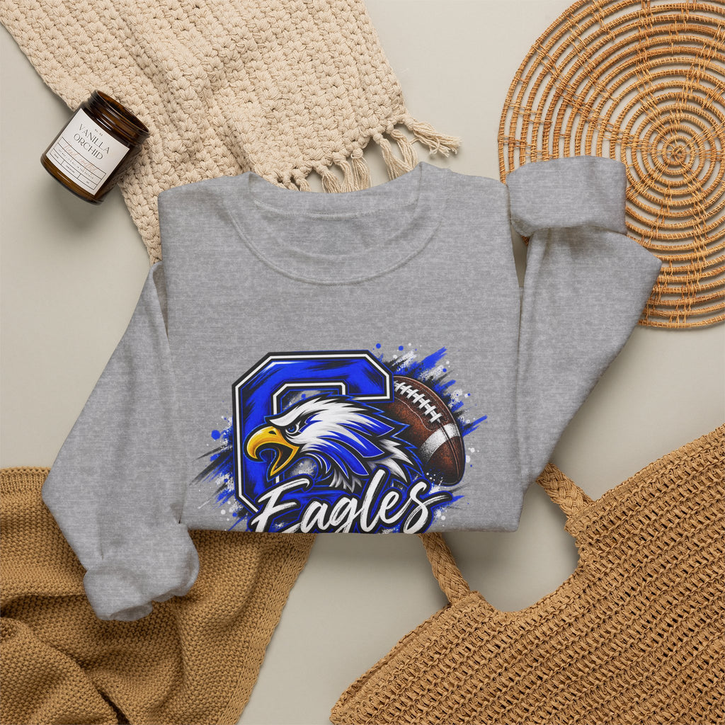 Eagles Football Crewneck Sweatshirt — Vintage Mascot Graphic