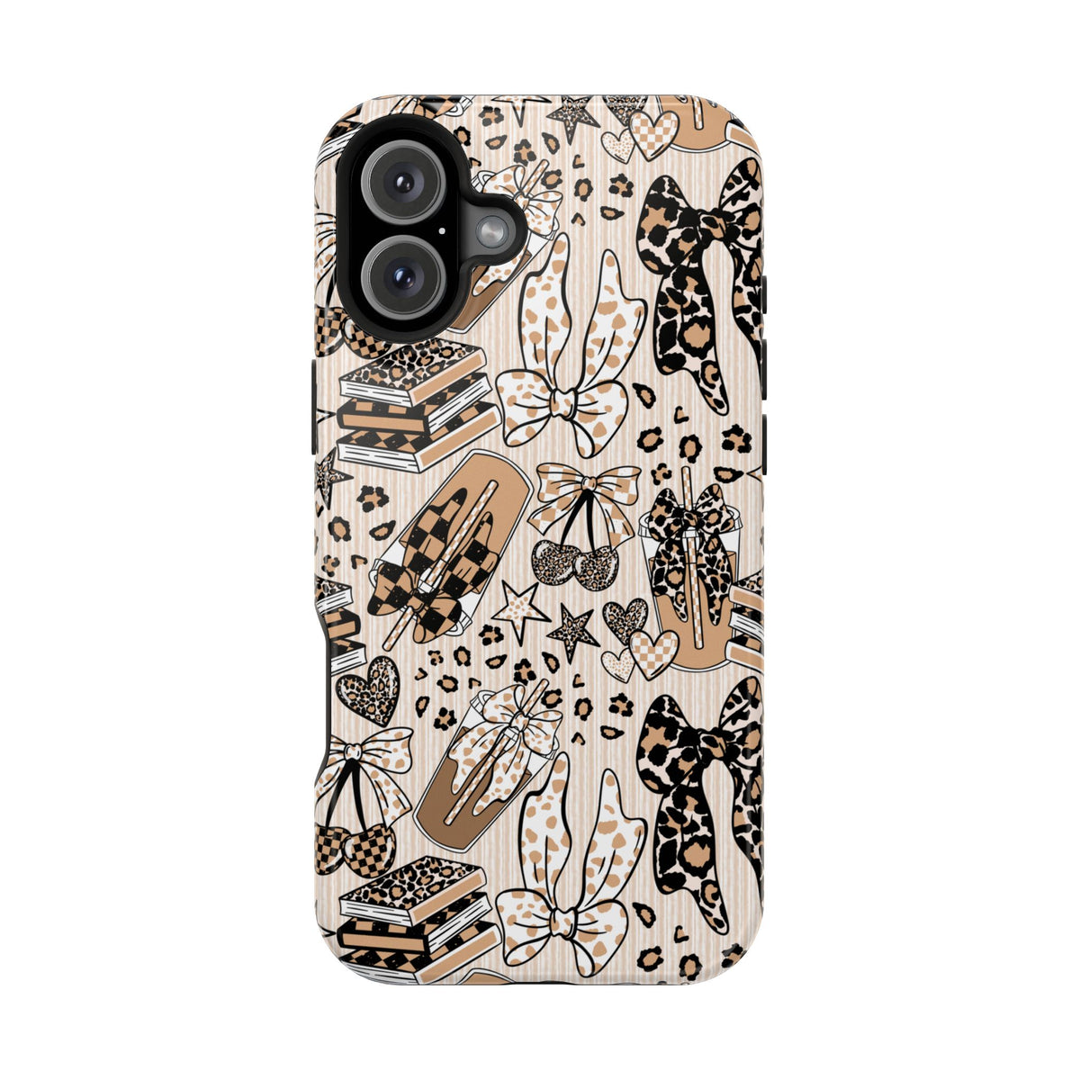 Cheetah bows iced coffee love Magnetic Impact-Resistant Cases