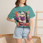 Spooky Book Club T-shirt | Halloween Reading Cat Owl Pumpkin