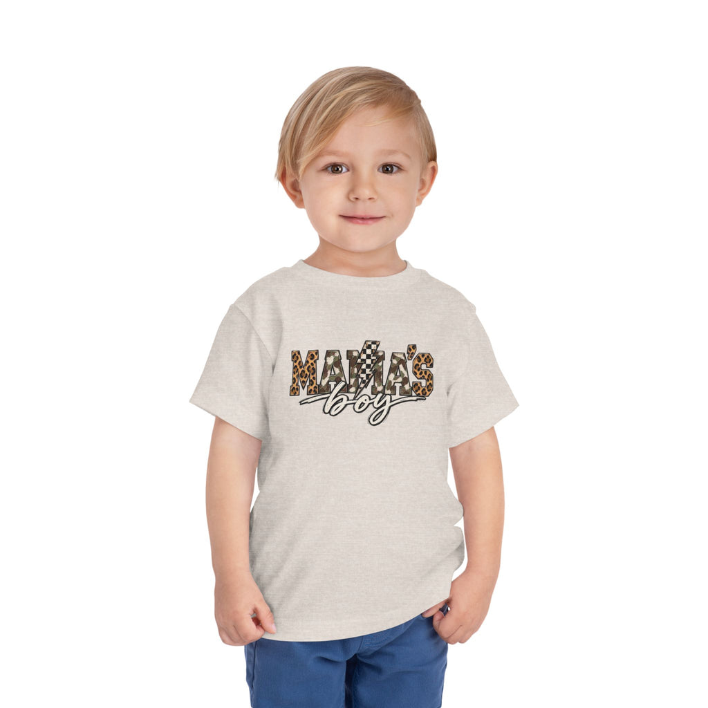 Mama's Boy Toddler matching Tee — Leopard Print Graphic Shirt for Baby Boys