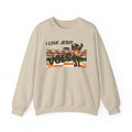 I Love Jesus and Tennessee Vols football, Crewneck Sweatshirt | Christian Faith Graphic