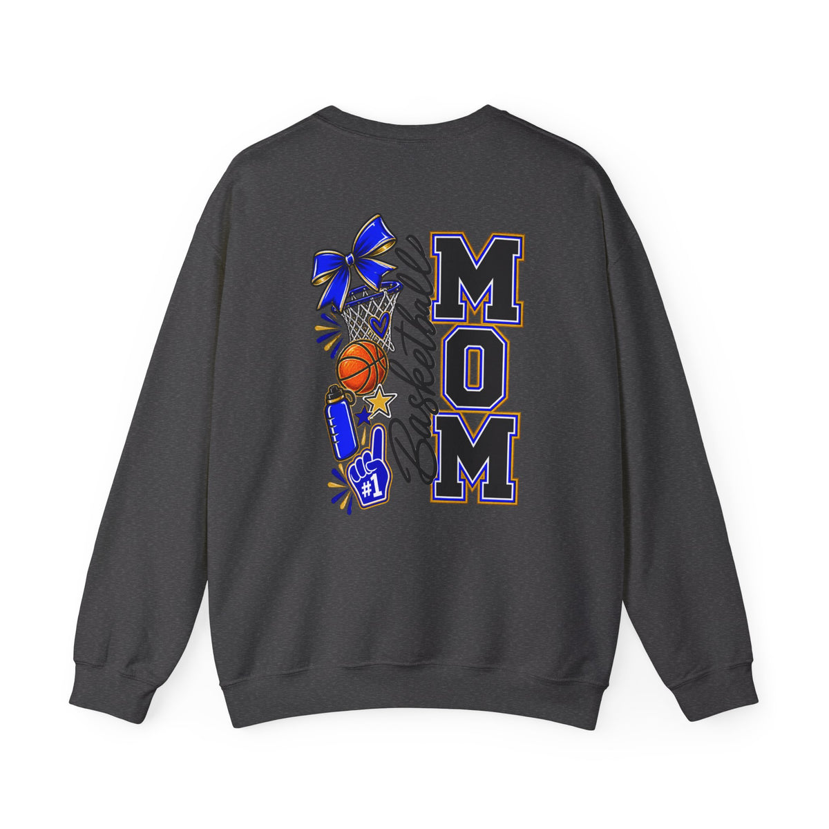 Basketball Mom  Gildan Crewneck Sweatshirt – 'Basketball Mom' Graphic