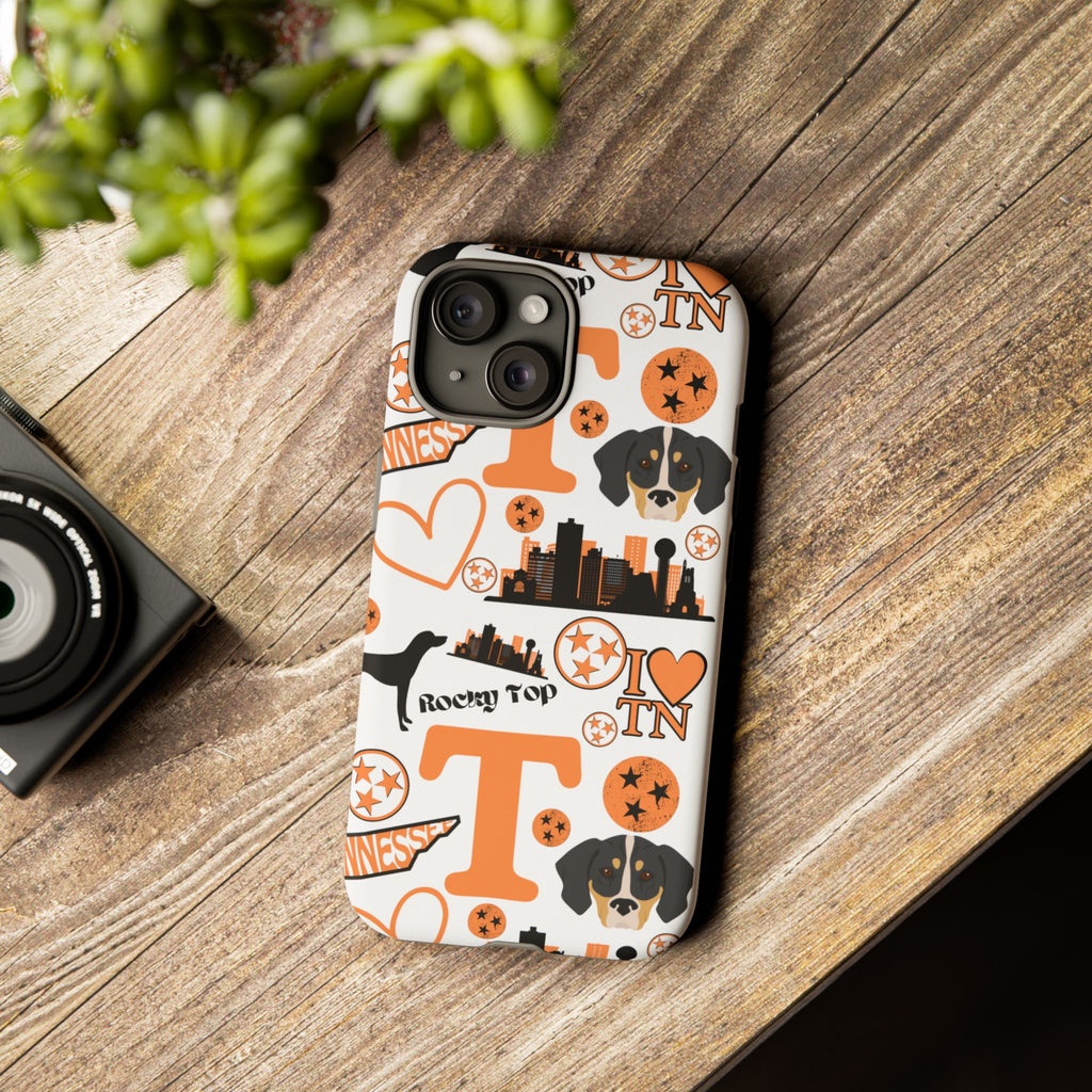Tennessee Vols pattern Phone Case | Nashville skyline, Volunteers , orange and white
