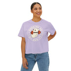 Women's Boxy Tee — Cute 'Working on My Boo-ty Ghost Weightlifting Fitness Shirt