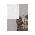 Small Town Dolly Sevierville TN Velveteen Microfiber Blanket | Townscape nostalgia throw