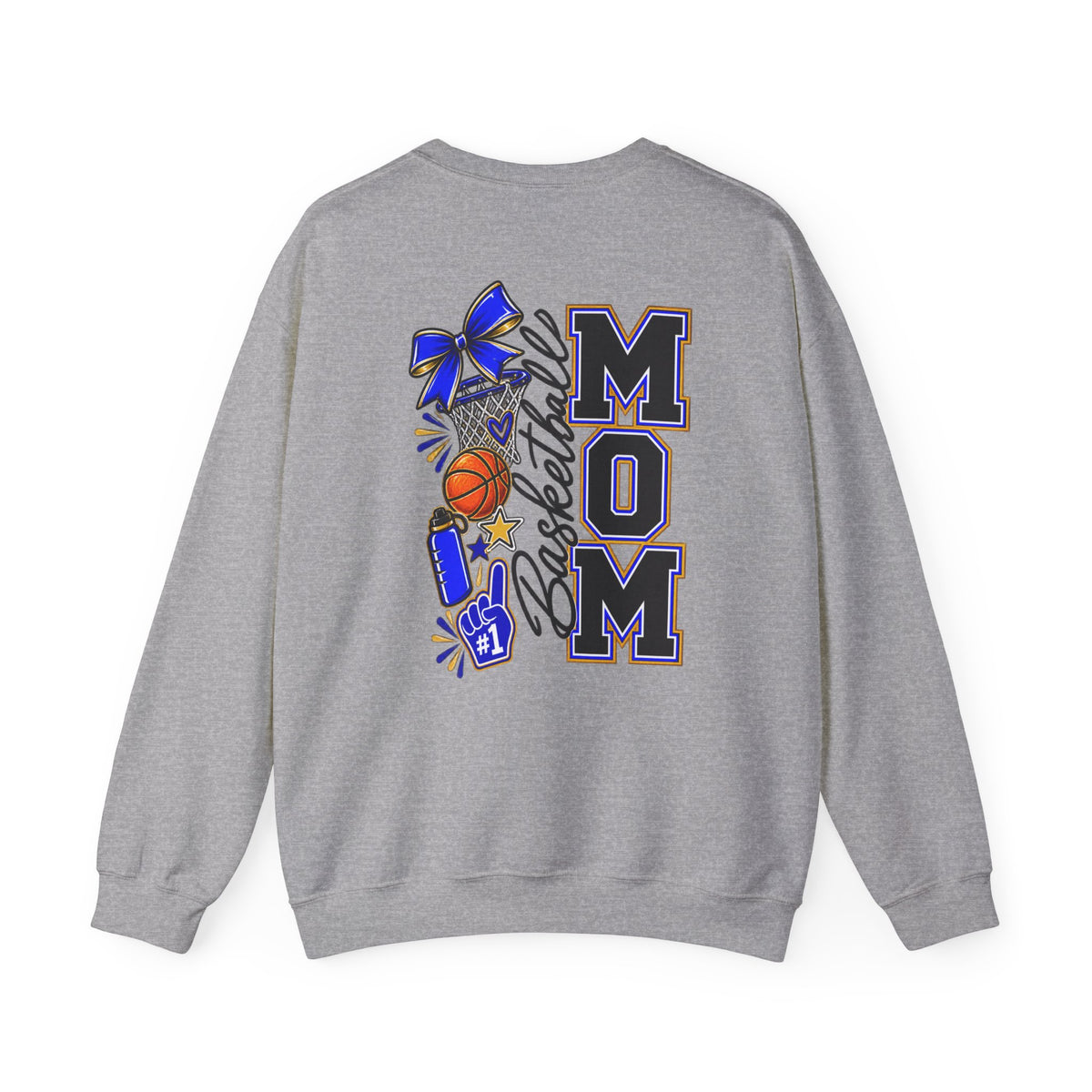 Basketball Mom  Gildan Crewneck Sweatshirt – 'Basketball Mom' Graphic