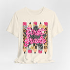 First Grade Pencils Leopard Print Kids Tee