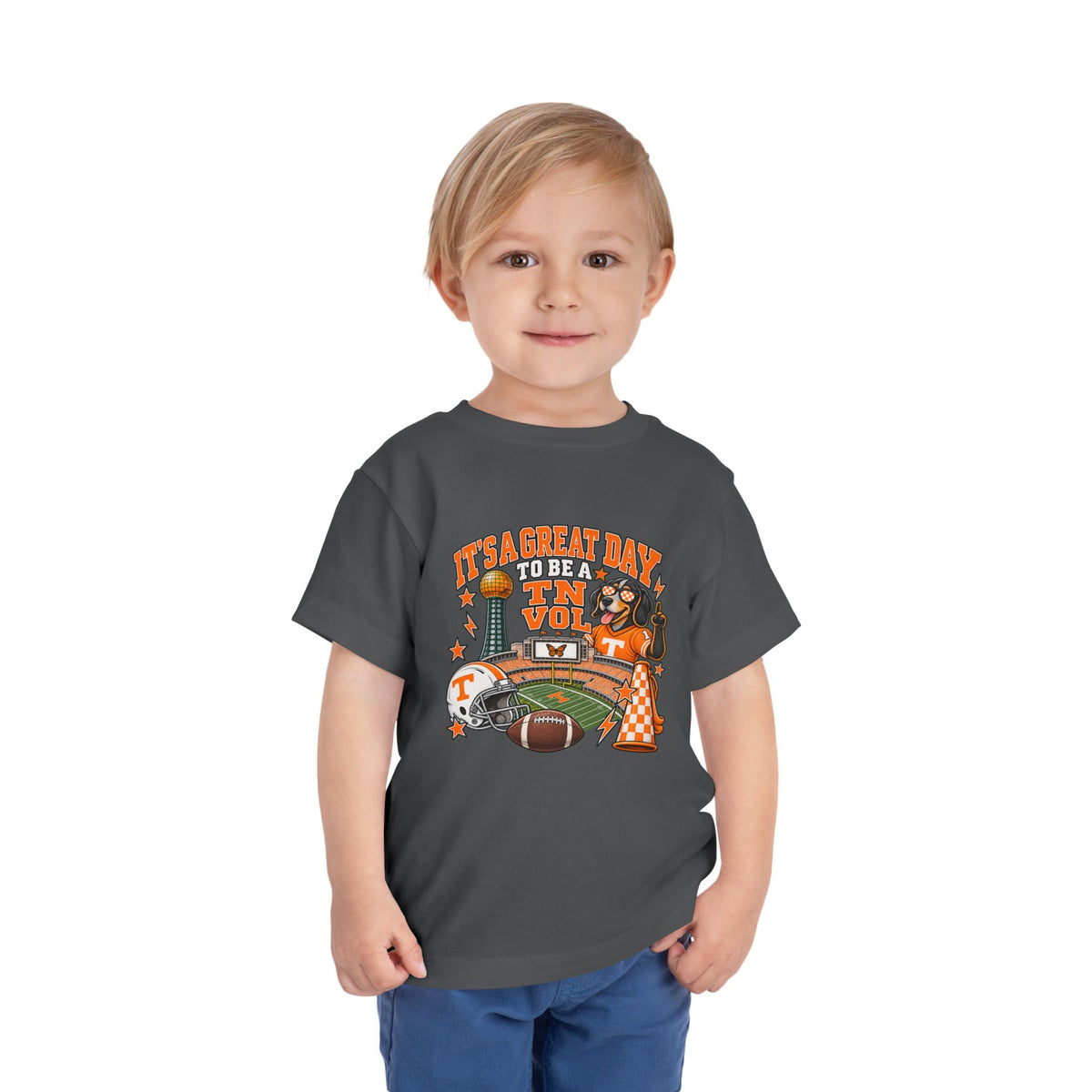 Toddler Football Fan T-Shirt – 'It's a Great Day to Be a Vol' Tennessee Game Day Tee
