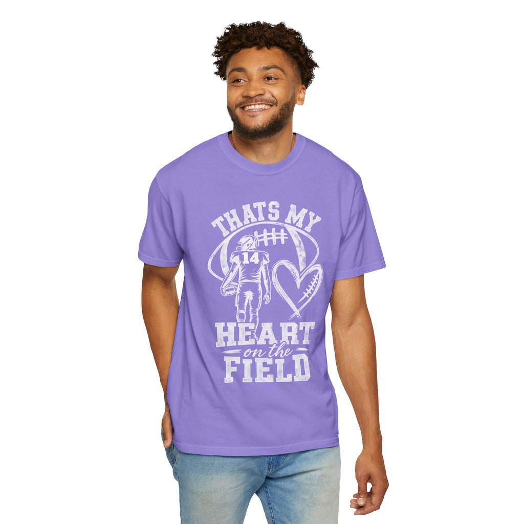 Football Mom/Dad T-Shirt - "That's My Heart on the Field" Youth Player Support Tee