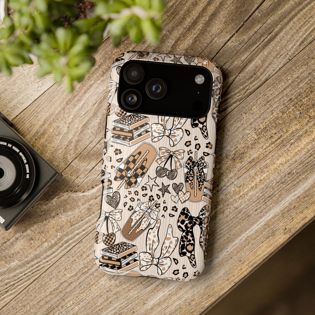 Cheetah bows iced coffee love Magnetic Impact-Resistant Cases