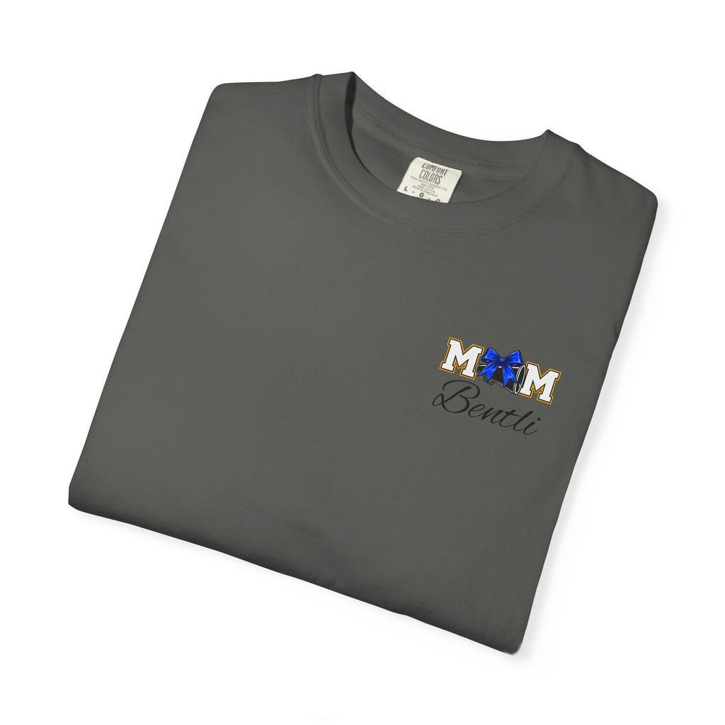 Cheer Mom T-Shirt — Cheerleading Mom Tee with Pom Poms & Megaphone Design