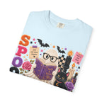 Spooky Book Club T-shirt | Halloween Reading Cat Owl Pumpkin