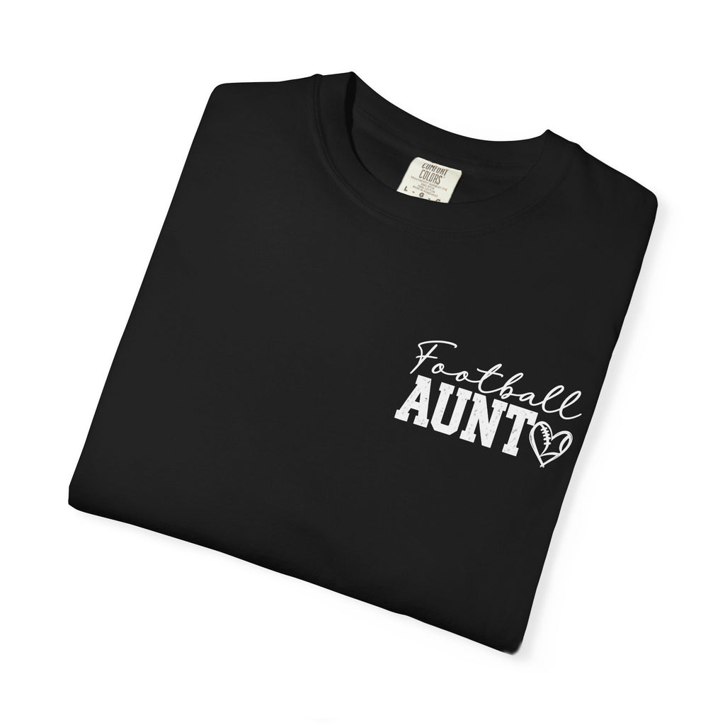 Aunt Customizable numbers and names football  comfort colors shirt