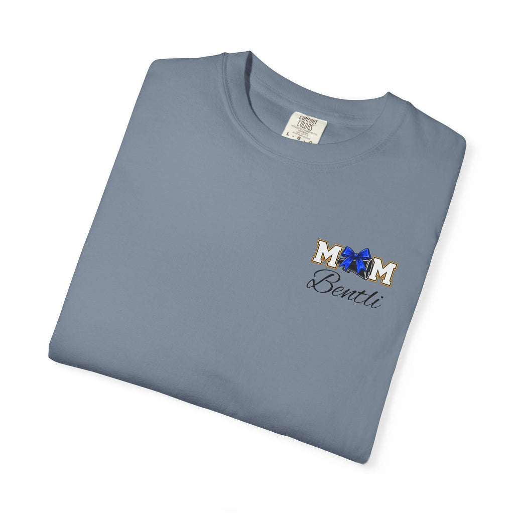 Cheer Mom T-Shirt — Cheerleading Mom Tee with Pom Poms & Megaphone Design
