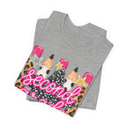 Second Grade Pencil Leopard Print T-Shirt — Back to School Teacher & Student Tee