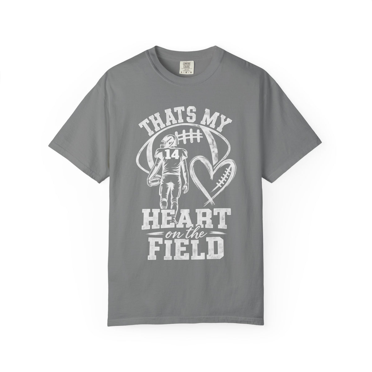 Football Mom/Dad T-Shirt - "That's My Heart on the Field" Youth Player Support Tee
