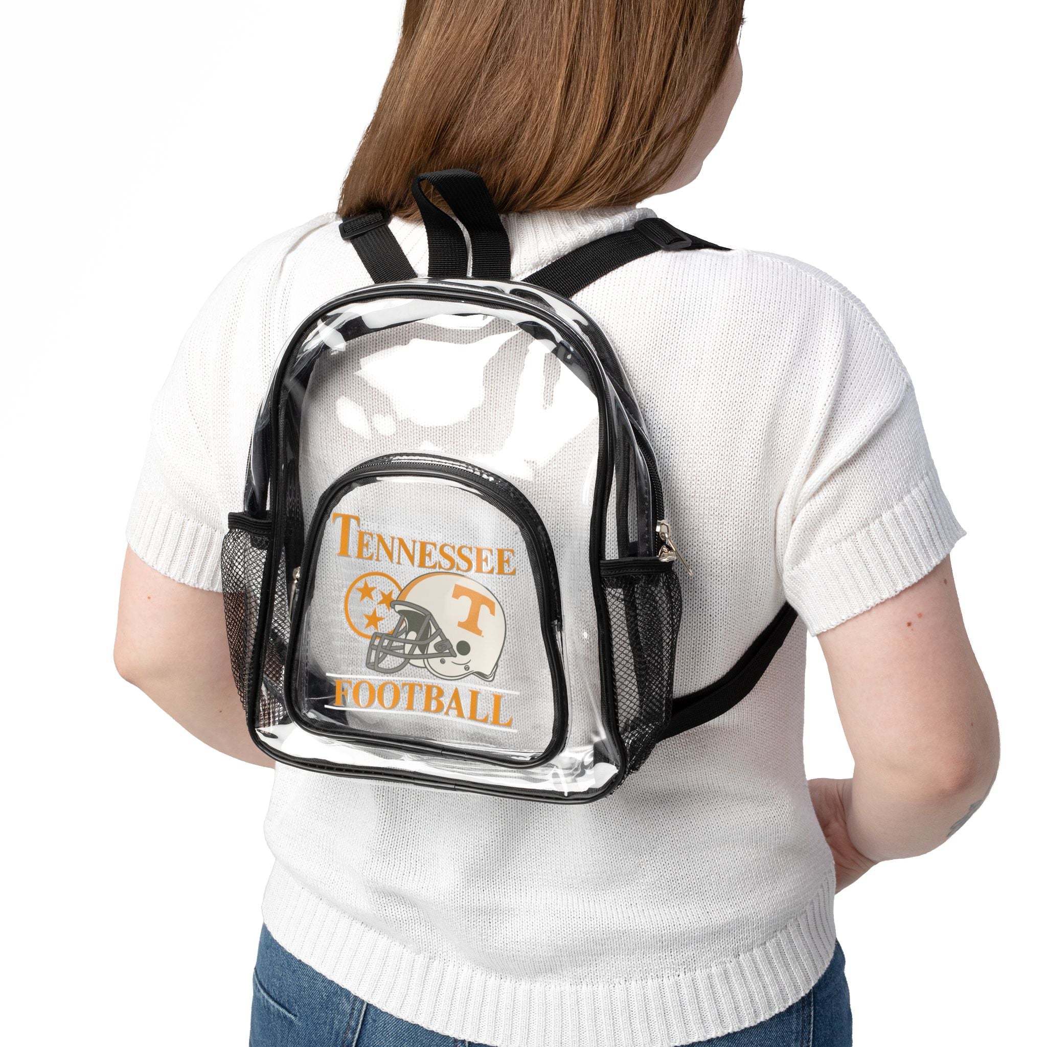 Tennessee Football Clear Stadium Backpack | Clear Stadium Bag, Mesh Side Pockets
